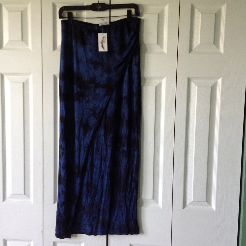 Jessica Simpson black/blue tye-dye Maxi Skirt